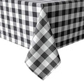 Hiasan 60 x 120 Inch Checkered Tablecloth Rectangle, Black and White