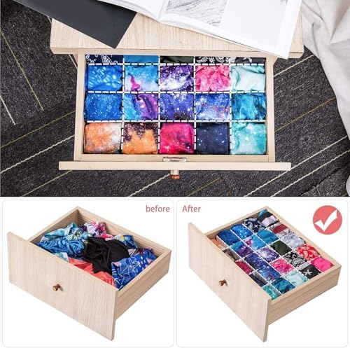 40Pcs Drawer Dividers, Adjustable Drawer Organizer for Socks