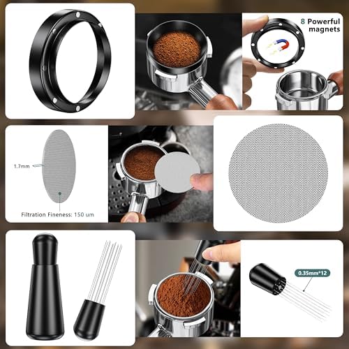 7PCS Espresso Accessories Kit,54mm Coffee Tamper Set Fits Breville