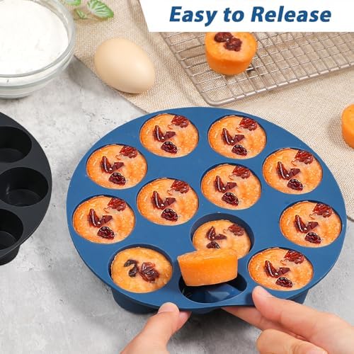 Webake Silicone Air Fryer Muffin Pan for Baking Egg Bites Silicone
