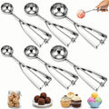 6PCS Melon Baller Scoop Set, Cookie Dough Scoop with Trigger Release