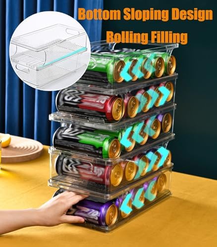 Can Dispenser For Refrigerator, Stackable Kitchen Canned Food Holder
