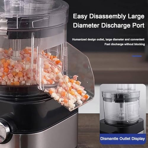 Electric Vegetable Dicer, 5 In 1, 6/8/10/12/15mm Blades