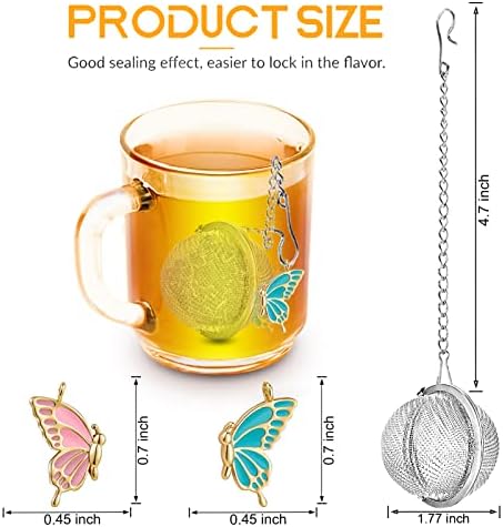 NSTaygate 2pcs Tea Steeper for Loose Tea,Tea Infuser Tea Balls for