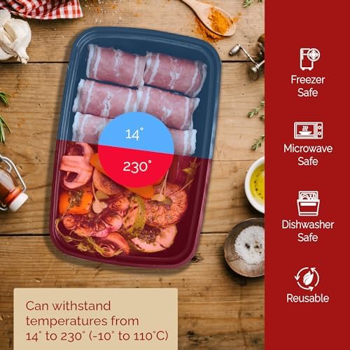Reli. Meal Prep Containers (50 Pack, 32 oz) Food Containers with Lids