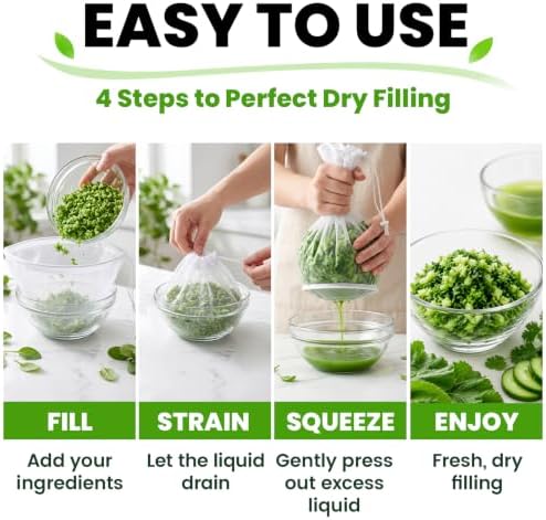 Reusable Nylon Cheese Cloth Bags for Straining Nut Milk & Greek Yogurt