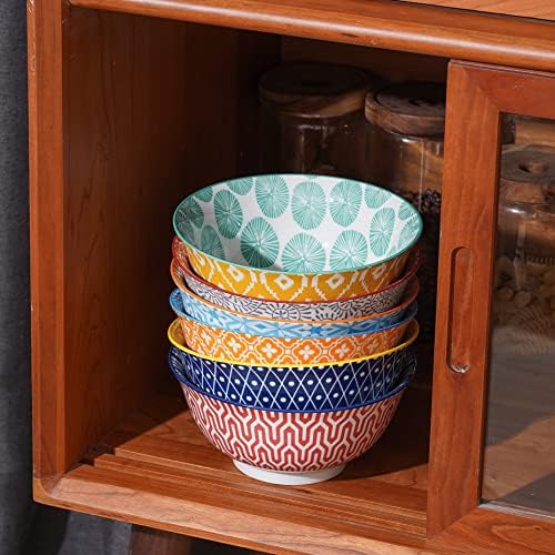 Selamica Porcelain Ice Cream Bowls Set of 6, Small Bowls, Assorted