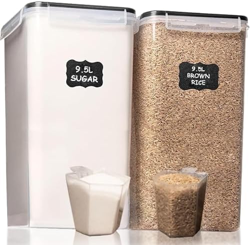 Shazo 2 PC 9.5L Extra Large Food Storage Containers