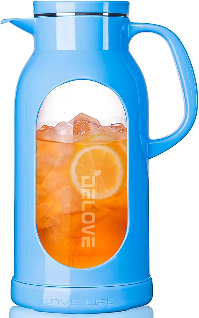 Delove 68 oz/2 Liter Glass Pitcher by Delove
