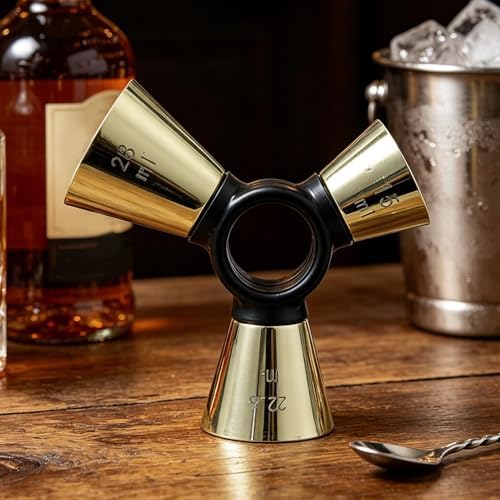 Cocktail Jigger 3 End Heavy Duty Stainless Precise Measurement