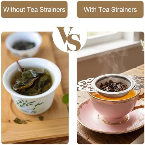 6 Pack Mesh Tea Filter Strainers, 304 Stainless Metal Tea Infuser, Tea