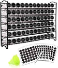SWOMMOLY Spice Rack Organizer with 72 Spice Jars 4 oz, 396 Spice