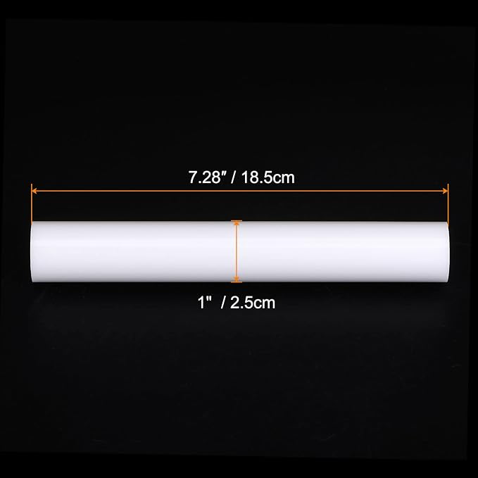 HARFINGTON Acrylic Clay Roller 7.28 Inch x 1 Inch Solid Non-Stick Plastic Round - Image 2