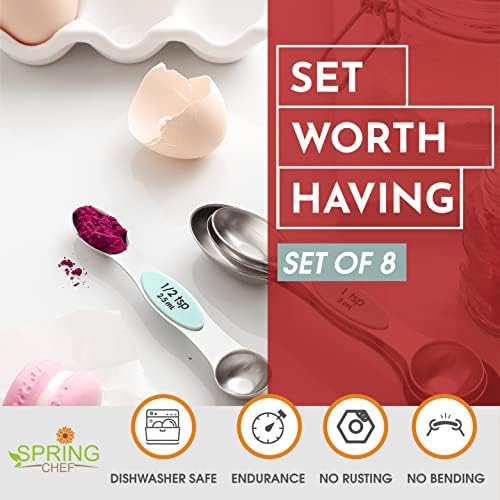 Spring Chef Stainless Steel Magnetic Measuring Cups, Set of 7 &