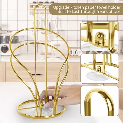 Paper Towel Holder Countertop, Stainless Steel Paper Towel Roll Holder