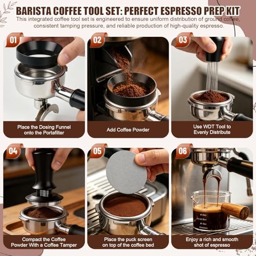 Espresso Accessories Kit, 51mm Coffee Tamper, 28PCS