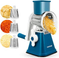 Nutrichef 3 in 1 Cheese Grater and Shredder, Blue