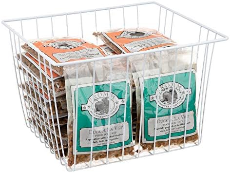 Upright Freezer Organizer Baskets, 6 Pcs, White