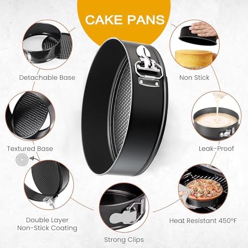 Springform Pan 10 Inch Nonstick,Springform Pans, Cheesecake Pan with
