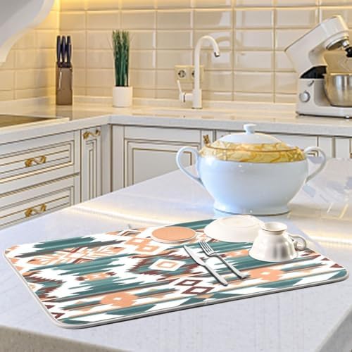 Super Absorbent Dish Drying Mat, Microfiber Fast-Drying Dish Mat, 24"