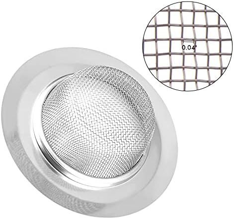2Pcs Kitchen Sink Strainer, Stainless Steel Mesh Sink Drain Cover