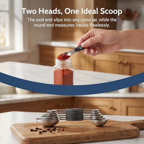 Stainless Steel Magnetic Measuring Spoons Set