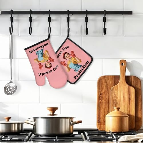 DYJYBMY Always Use Protection Oven Mitt and Pot Holder
