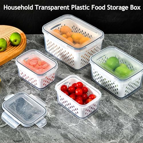 4-in-1 Produce Saver Containers - Fresh Berry Keeper with Removable
