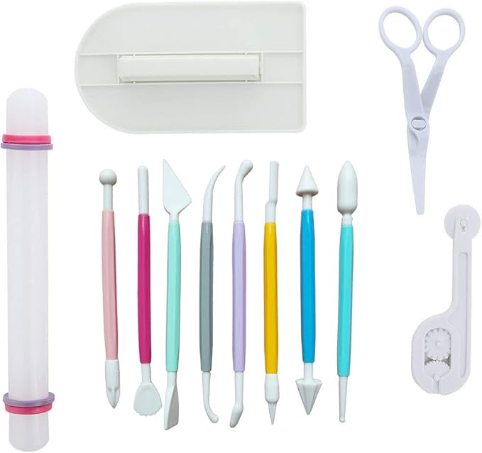ScivoKaval Marshmallow Fondant Cake Decorating Hand Tool 12 Pcs 5 Sets by ScivoKaval