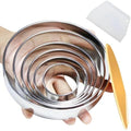 6 Pack Round Cookie Cutter Set (2, 3, 3.5, 4, 5, 6 Inch) Biscuit