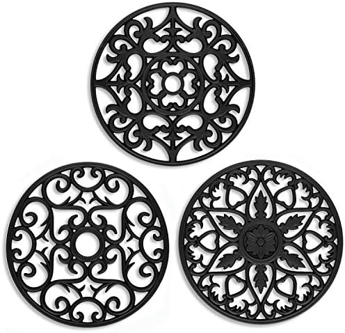 ME.FAN Trivets for Dishes/Pots/Pans, 3 Pcs Silicone Mats