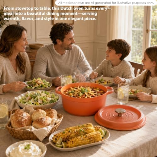Ceramic Dutch Oven Pot with Lid, 3.17 QT – Non Stick Casserole Ceramic