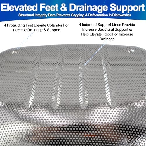 Stainless Steel Colander Expandable Strainer Fine Mesh Basket