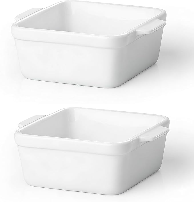 5x5 Small Baking Dish for Oven, 28 Oz Individual Ceramic Casserole Dish by Unknown