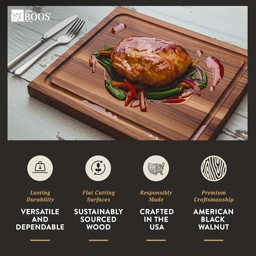 John Boos BBQ Series Walnut Cutting Board, 17 x 21 Inches