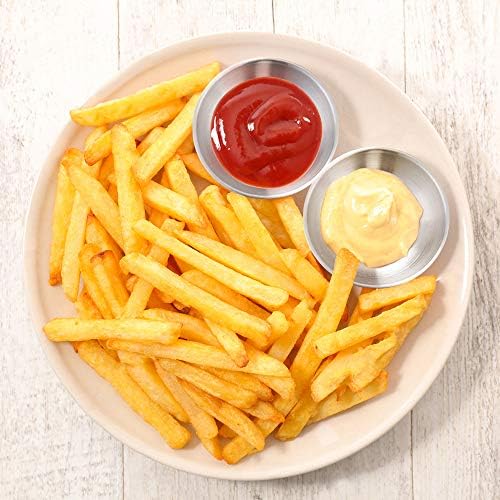 8 Pack 3.2inch Stainless Steel Sauce Dishes Mini Individual Saucers
