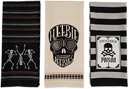 DII Happy Halloween Dishtowel Collection Embellished Cotton Kitchen