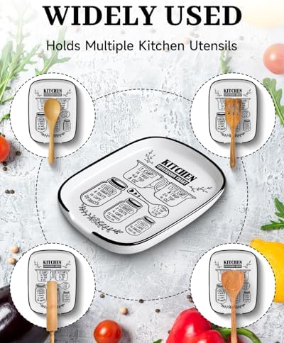 Ceramic Spoon Rest Spoon Holder for Stove Top Kitchen Counter Kitchen