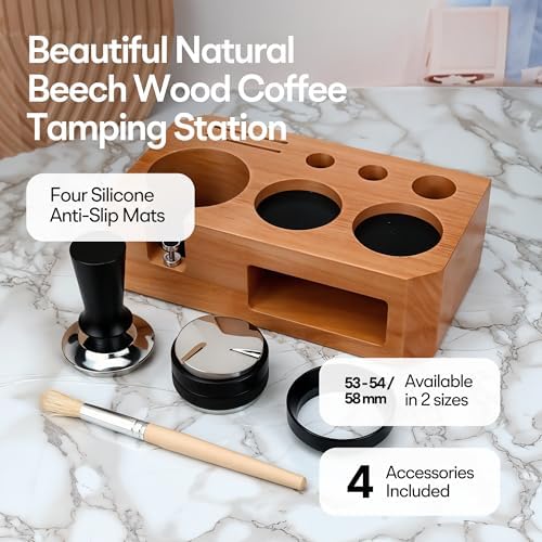 Espresso Tamping Station With Tools - 51, 53, 54 mm - Includes Tamper