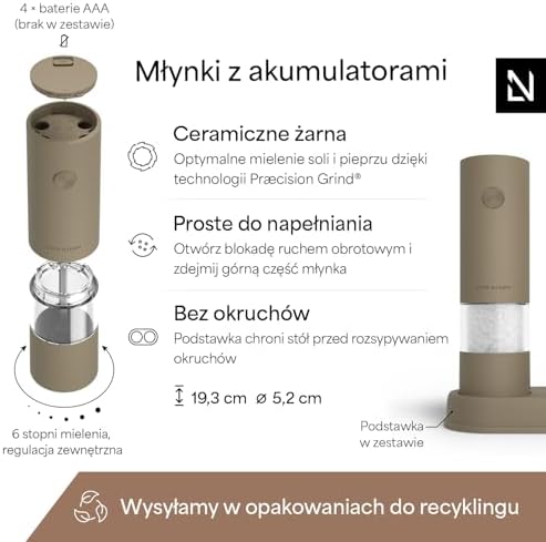 LARS NYSØM Electric Salt and Pepper Grinder Set