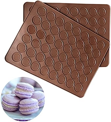 Silicone Macaron Baking Mats, 2 Non-Stick Silicone Baking Mats, Food