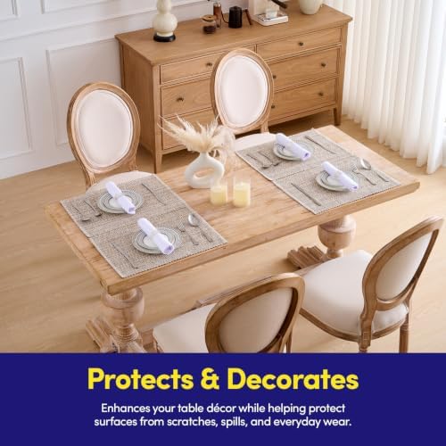 Sweet Home Collection 100% Cotton Placemats for Dining Room Rectangle