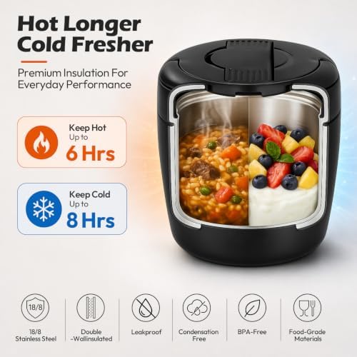 Itslife 32oz Insulated Soup Thermo, Vacuum Stainless Steel Food Jar
