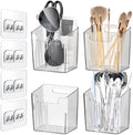 Lae Nuvole Clear Adhesive Wall Organizer Bins, Cabinet Door Storage