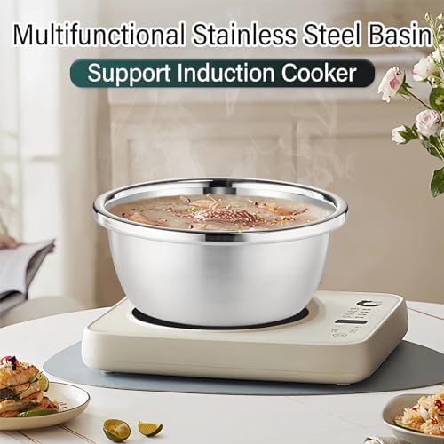 304 Stainless Steel Colander 4QT Microporous Colander & Large Bowl for
