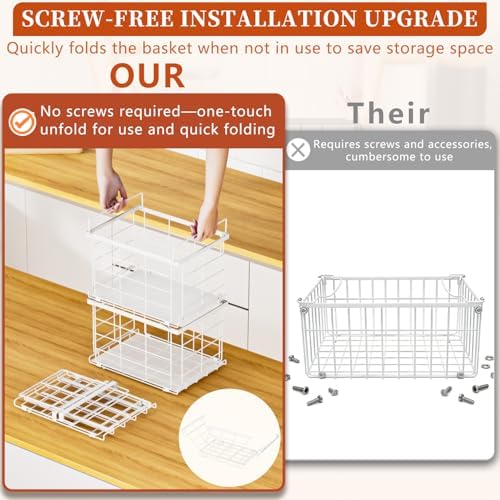 Freezer Organizer Bins for 3.5 Cu.Ft,Upgrade Quick