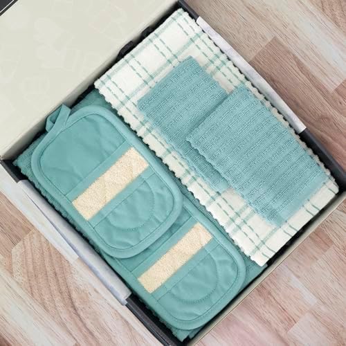 Ritz Royale Gift Set - Jewel, Cotton Dish Cloths, Kitchen Towels, Pot