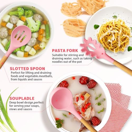 Caliamary Silicone Kitchen Utensil Set, 11 Pieces