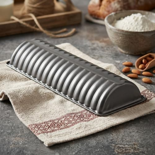 Peohud 4 Pack Almond Cake Pans, Non-Stick Bread Loaf Pan, Carbon Steel