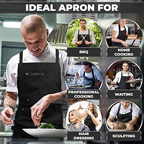 ecoZen Lifestyle Professional Grade Chef Apron for Men - Ideal for